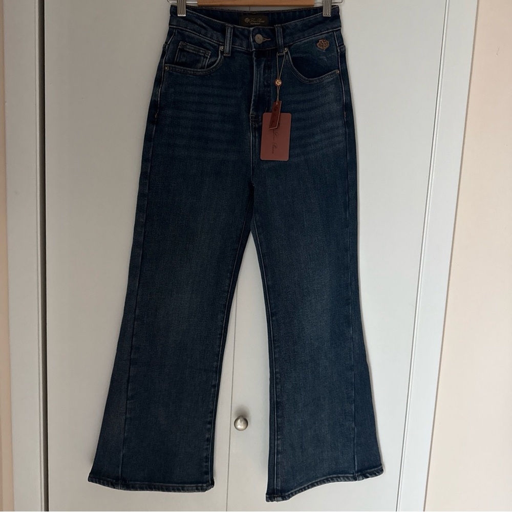 Loro Piana Fleece Lined Flared Leg Jeans For Women